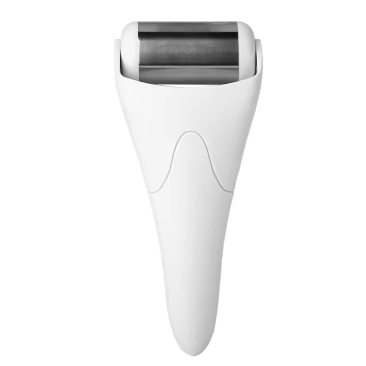 Masajeador de rodillo de hielo de mano, Dispositivo de masaje fresco, antiarrugas, cara, piel, cuerpo suave, blanco - 1