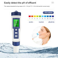 Medidor Digital 5 en 1 de PH, TDS, EC, probador de temperatura de salinidad, conductividad, filtro de agua, pluma de pureza con retroiluminación, 50% de descuento - details 4