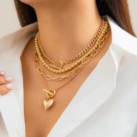 Collar Colgante de Corazón Dorado Punk Set de 4 Unidades Joyería de Moda Y2K para Mujeres - details 2