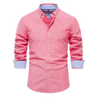 Camisa informal versátil para hombre, Tops de manga larga de Color sólido, ropa de otoño, nueva moda, 2024 - details 4