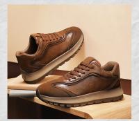 Zapatos de moda para hombre, zapatillas informales de cuero para todas las estaciones, zapatos para correr de moda de estilo coreano, calzado deportivo antideslizante resistente al desgaste para hombre - details 16