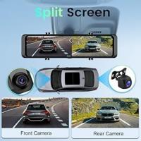 4K Car Rearview Mirror Dash CAM Camera,11.26 Inch IPS Touch Screen Wireless CarPlay