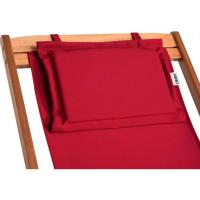 Plegable Madera de Acacia Carga 160KG Silla Jardín Playa Transpirable Ajustable Rojo - details 5