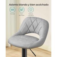 Taburete de Bar Juego de 2 Sillas de Cocina con Marco de Metal Estable y Cubierta de Terciopelo - details 33
