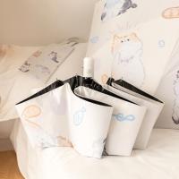 Paraguas de gato de dibujos animados de 3 costillas, protección UV, paraguas automático de protección solar para gatos, paraguas plegable ligero impermeable - details 15