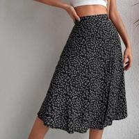 Falda de verano con estampado Floral para mujer, falda holgada de cintura alta, transpirable, elegante, ropa femenina - details 11