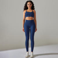 Hamidou-Conjunto de ropa deportiva de dos piezas para mujer, Leggings de cintura alta para gimnasio, Top corto, trajes deportivos de Fitness, ropa deportiva con lavado ácido - details 41