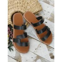 Sandalias Planas de Cuero de Alta Calidad Estilo Romano con Correa Cruzada para Mujer - details 9