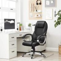 Giratoria Oficina, Estudio, Ergonómica, PU, ​​con Ruedas, Negro, 76x66x32 - details 3