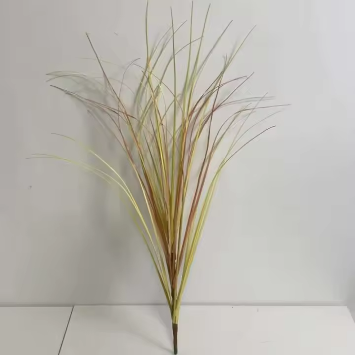 1 unidad de caña artificial, cebolla falsa grande, mechones de plantas verdes tropicales, césped de PVC, decoración de jardín y oficina de bodas - 1