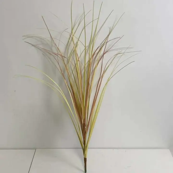 1 unidad de caña artificial, cebolla falsa grande, mechones de plantas verdes tropicales, césped de PVC, decoración de jardín y oficina de bodas - 1