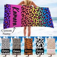 Toalla de playa con nombre personalizado, toallas de viaje ligeras, mochilero, absorbente, de secado rápido, venta de verano, pedido al por mayor para invitados de boda - details 0