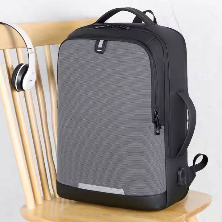 Mochila De Negocios impermeable para hombre, bolsa reflectante para ordenador portátil de 15,6 pulgadas, con carga USB, multifun - 1