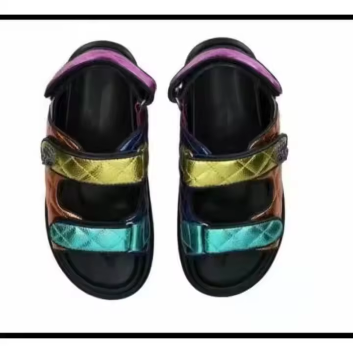 Plataforma para mujer New Beak Sandalias de estilo playero al aire libre coloridas de gran tamaño - 1