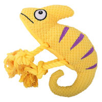 Camaleón de peluche, juguete interactivo extraíble, resistente, con sonido para perros medianos y grandes - details 6