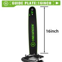 ONEGREEN-motosierra eléctrica sin escobillas de 8000W y 16 pulgadas, sierra de poda con batería inalámbrica, herramientas eléctricas para carpintería para juego de batería de 21V y 18V - details 6