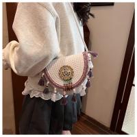Bolsos Tejidos a Mano Nuevos Bolsos de Paja de Verano Estilo Étnico con Flecos - details 26