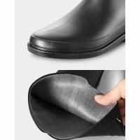 Botas de lluvia impermeables para mujer, zapatos de jardín, botas de goma de PVC, botas antideslizantes hasta la rodilla, botas de pesca - details 2