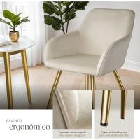 Sillas de Comedor Ergonómicas y Versátiles Juego de Sillas Tapizadas en Terciopelo - details 13
