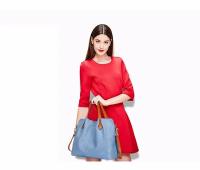 Bolso de piel auténtica para mujer, bandolera de hombro de diseñador de lujo, Color sólido, a la moda - details 1