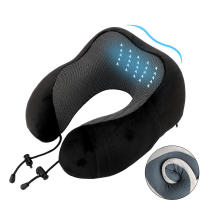 Almohada De Viaje Suave En Forma De U Para Cuello Con Memoria De Espuma Almohadilla De Soporte Para Cervical Uso En Avión Y Hogar - details 14