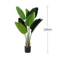 Árbol de plátano Artificial grande, plantas falsas tropicales, hojas de palma, Monstera, planta de jungla de plástico verde para decoración de la Oficina y el hogar, 120-200cm - details 0