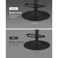 Juego de 2 Taburetes de Bar Sillas Altas Giratorias Regulables en Altura Acolchado PU - details 36