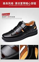 Sandalias de cuero informales formales con suela suave antideslizantes de verano para hombre, zapatos para papá de mediana edad, color negro - details 15
