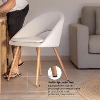 Pack de 2 sillas Acolchadas y tapizadas en Tela para salón, Comedor o Dormitorio - details 18