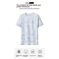 Top de hielo de manga corta para hombre, ropa de verano, transpirable, con protección solar UPF50 + - details 2