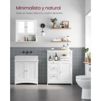 Mueble de Baño Armario de Almacenamiento con 3 Cajones Estante Regulable Tamaño 30 x 60 x 80 cm - details 7