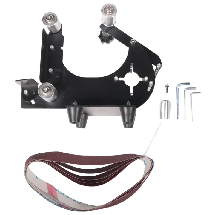 Lijadora de correa pequeña para carpintería, soporte de pulido de acero inoxidable, bricolaje - 1