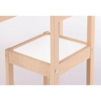 grupo de asientos para niños Olaf, 3 piezas, de madera, 2 sillas y 1 mesa, para niños a partir de 2 años, lacado claro y decoración lisa, blanco, mesa de pintura para niños - details 3