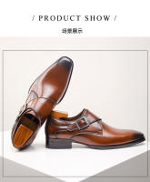 Zapatos de cuero con hebilla de monje, zapatos de vestir para hombre de negocios, zapatos de cuero estilo británico para hombre - details 1
