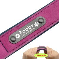Collares personalizados de cuero para perros Etiquetas de identificación para perros pequeños, medianos y grandes Ideal para Pitbull, Bulldog, Beagle - details 1
