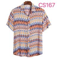 Camisa ajustada de manga corta para hombre, ropa informal con estampado grande, novedad de verano, 2021 - details 10