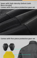 Chaqueta de Motocicleta Retro VEMAR Malla Transpirable, Con 5 Almohadillas Protectoras, Certificada CE-1, Ligera, Reflectante, Absorbente de Choques, Anti-caída, Resistente al Desgaste - details 3