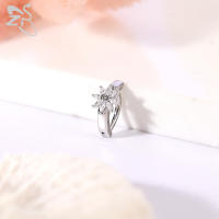 ZS-Piercings de ombligo con forma de flor para mujer, Piercings de ombligo curvo inverso, joyería corporal, 14G, 10MM, 1 pieza - details 10