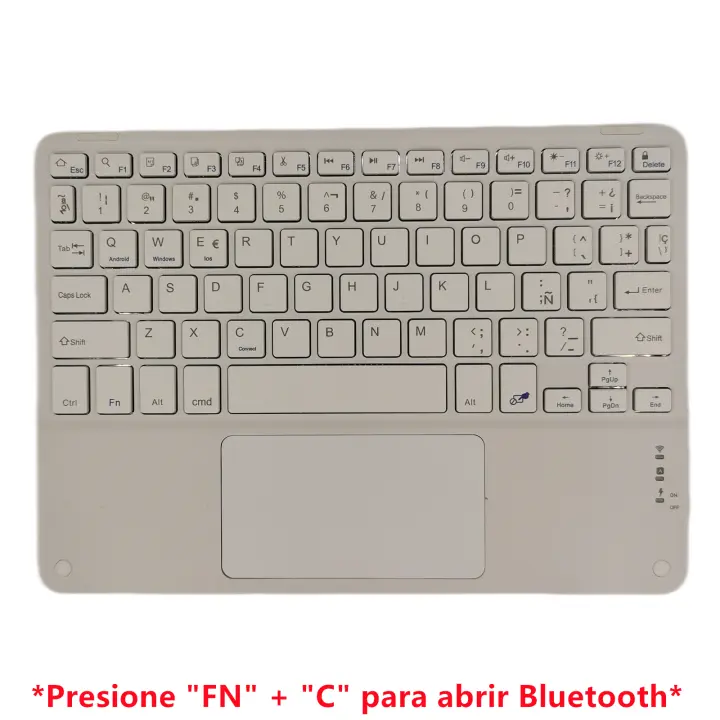 Teclado con Touchpad inalámbrico, Bluetooth, tableta, teclado español para Xiaomi Pad 6, iPad Air 5, 4, 2 Pro, Samsung Tab - 1