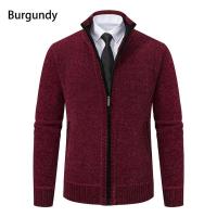 Cárdigans de otoño e invierno, suéteres con cuello levantado para hombre, suéteres de chenilla, prendas de vestir exteriores, ropa de hombre - details 4