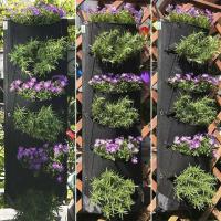 Bolsa vertical de fieltro montada en la pared, contenedor para cultivo de flores y verduras, máquina para plantar jardín interior y exterior, 6 bolsillos, - details 5