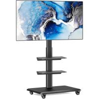 Soporte TV con Ruedas para Televisores de 26 32 40 42 43 47 49 50 55 65 Pulgadas, Soporte Suelo Pie con 3 Baldas, Placa Giratoria y Altura Ajustable MAX VESA 400x400mm - details 0