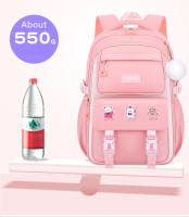 Mochila Escolar para Niñas OKKID Capacidad Grande, Múltiples Bolsillos, Diseño Rosa Lindo - details 9