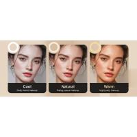 Espejo de maquillaje de viaje plegable LED, 3 modos de luz de colores, pantalla táctil recargable por USB, espejo cosmético de mesa portátil - details 3