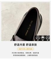 Nuevos zapatos individuales de un pedal, mocasines con suela de muffin, cabeza redonda - details 3