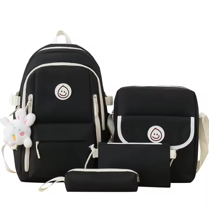 Mochila Escolar Simple y Ligera de Gran Capacidad para Niñas Estilo Coreano Lindo en Rosa para Primaria Bolsa de Viaje para Niños - 1