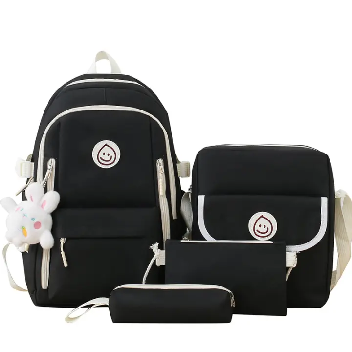Mochila Escolar Simple y Ligera de Gran Capacidad para Niñas Estilo Coreano Lindo en Rosa para Primaria Bolsa de Viaje para Niños - 1
