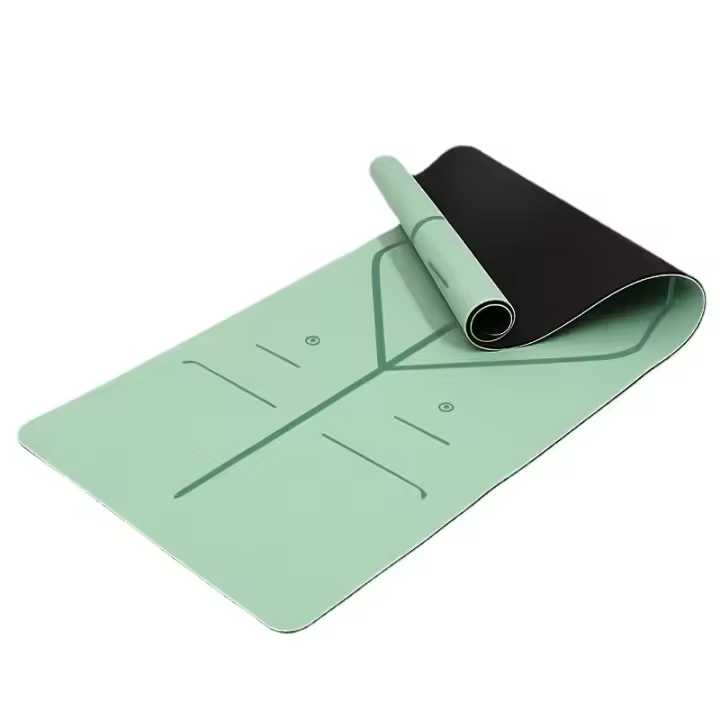Estera de Yoga de Tpe, 183x80/61x0,8, ensanchada esterilla de Fitness, antideslizante gruesa, absorción de impacto, aislamiento acústico, estera de suelo con cuerda para saltar - 1