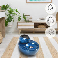 Fuente de Agua para Gatos de Cerámica Dispensador Vertical con Circulación Automática y Filtros - details 2