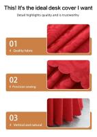 Mantel circular de alta calidad de 300 cm, jacquard blanco para eventos de bodas, banquetes, fundas de hotel y decoraciones de mesa. - details 2